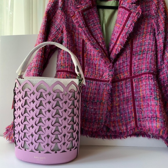 $358 NWT Kate Spade Dorie Small Leather Bucket Satchel Bag  Kate Spade Small Dorie Leather Bucket Bag